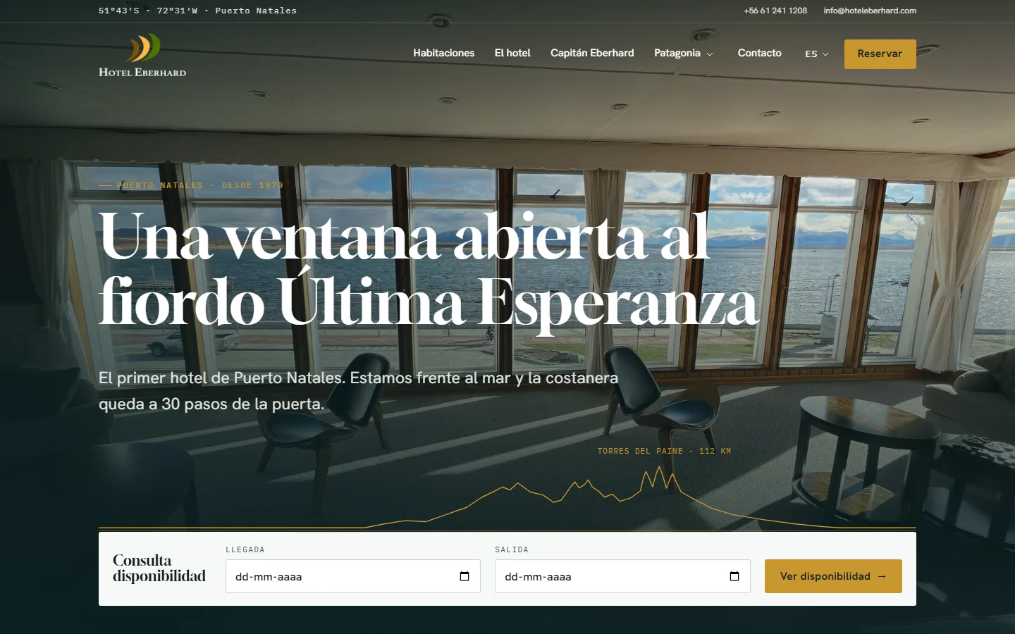 Portada del sitio del Hotel Eberhard en español